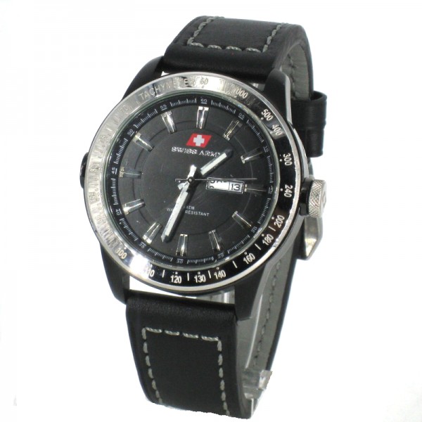 Swiss Army SA 66811 Black Silver Ring